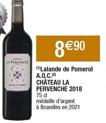 lalande de pomerol a.o.c. château la pervenche 2018