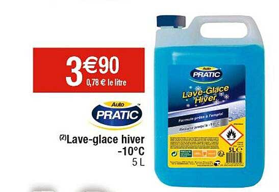 lave-glace hiver -10°c auto pratic