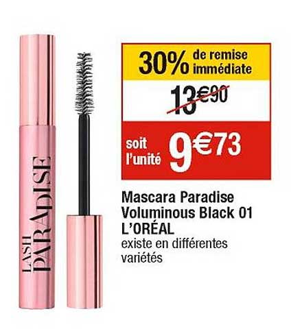 mascara paradise voluminous black 01 l'oréal
