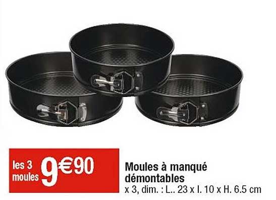 moules à manqué démontables