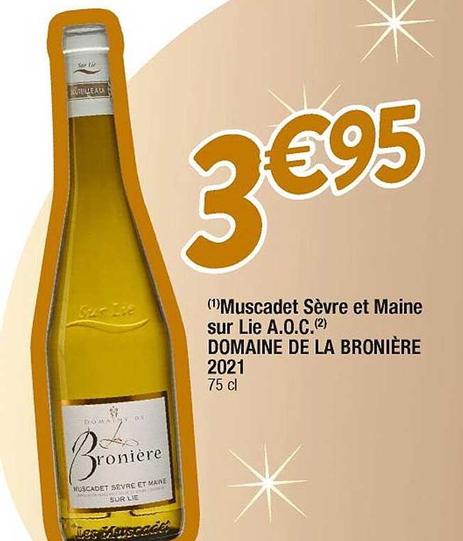 muscadet sèvre et maine sur lie a.o.c. domaine de la bronière 2021