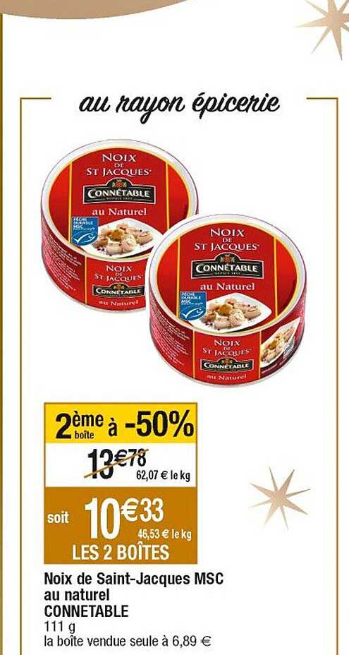 noix de saint-jacques msc au naturel connétable