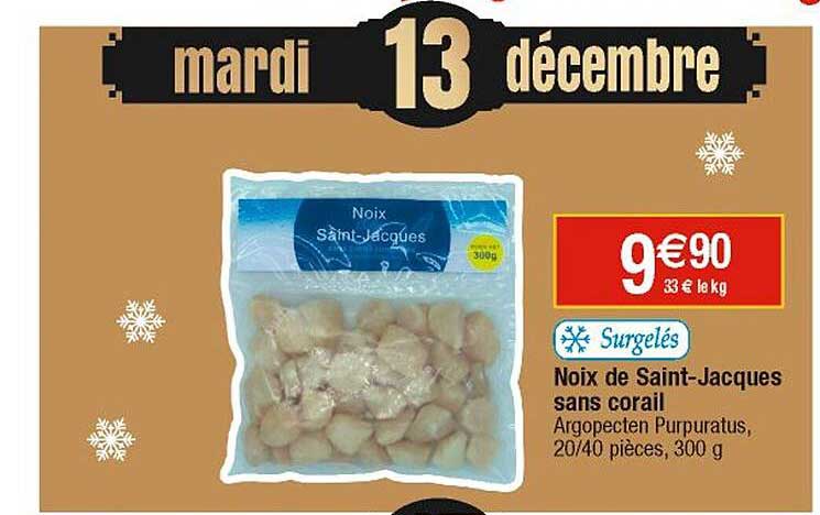 noix de saint-jacques sans corail