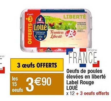œufs de poules élevées en liberté label rouge loué