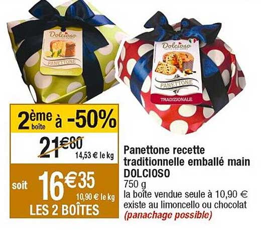 panettone recette traditionnelle emballé main dolcioso