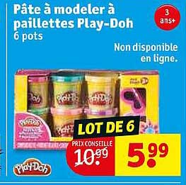 pâte à modeler à paillettes play-doh