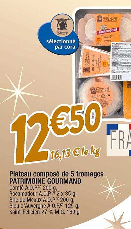 Plateau Composé De 5 Fromages Patrimoine Gourmand