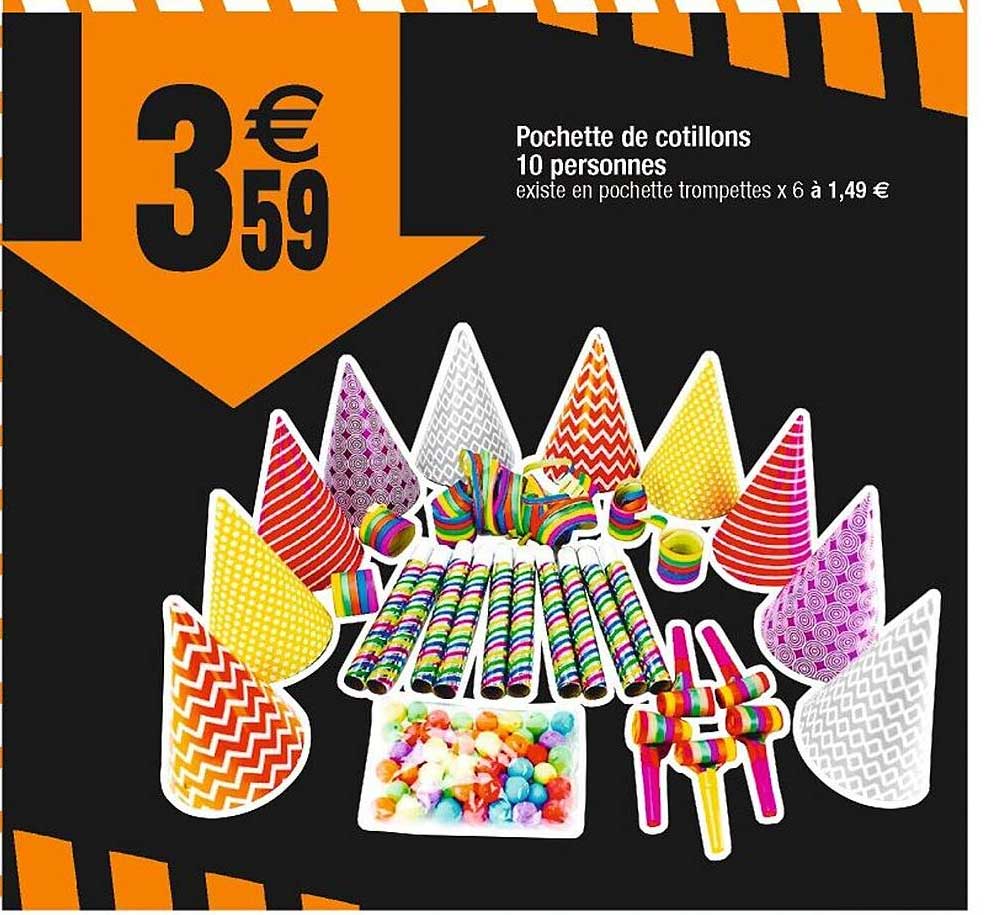 pochette de cotillons 10 personnes