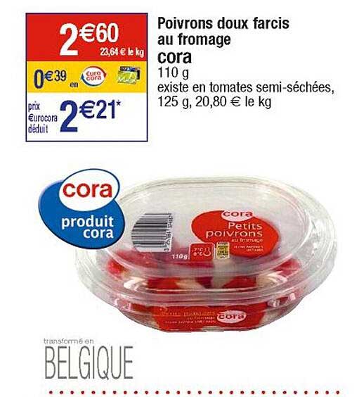 Poivrons Doux Farcies Au Fromage Cora