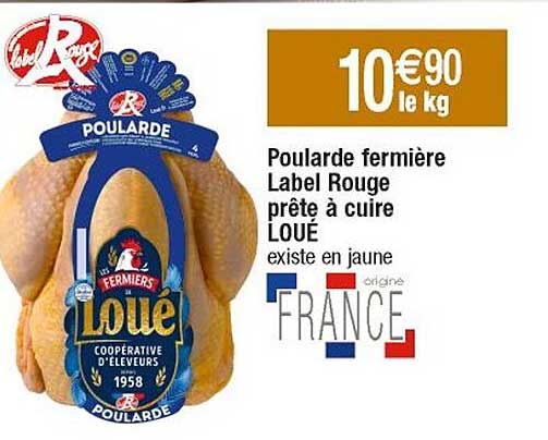 poularde fermière label rouge prête à cuire loué