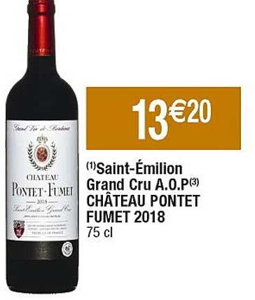 saint-émilion grand cru a.o.p. château pontet fumet 2018