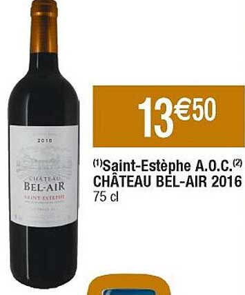 saint-estèphe a.o.c. château bel-air 2016