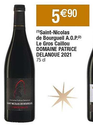 saint-nicolas de bourgueil a.o.p. le gros caillou domaine patrice delanoue 2021