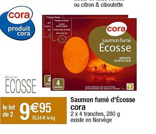 saumon fumé d'écosse cora