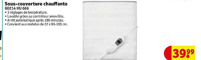 Sous-couverture Chauffante