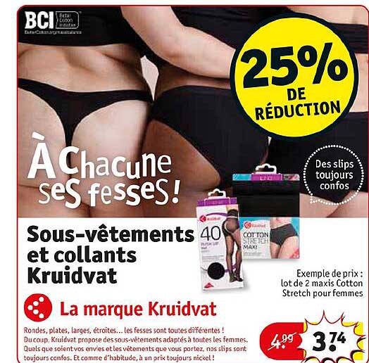 sous-vêtements et collants kruidvat