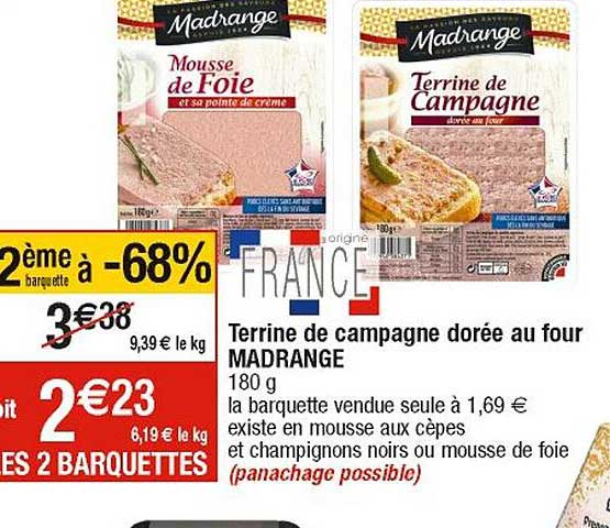 terrine de campagne dorée au four madrange