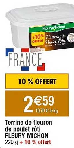 terrine de fleuron de poulet rôti fleury michon