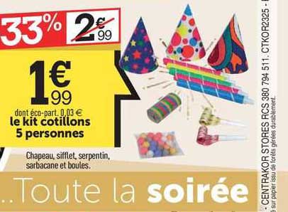 +le kit cotillons 5 personnes