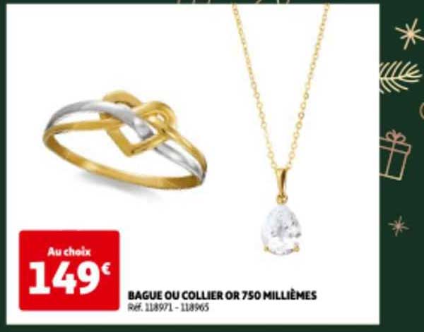 bague ou collier or 750 millièmes