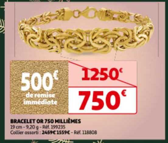 bracelet or 750 millièmes