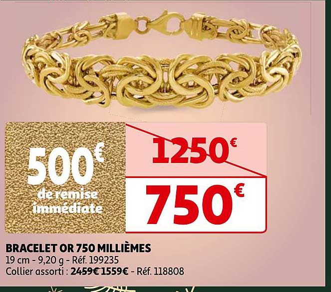 bracelet or 750 millièmes