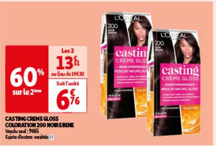 casting crème gloss coloration 200 noir ebene