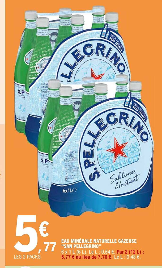 Eau Minérale Naturelle Gazeuse "san Pellegrino"