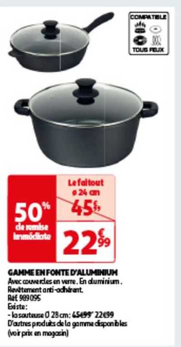 gamme en fonte d'aluminium