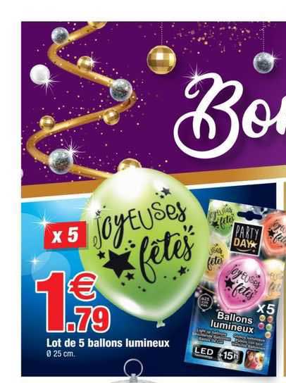 Lot De 5 Ballons Lumineux