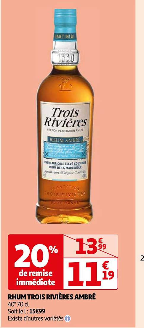 rhum trois rivières ambré
