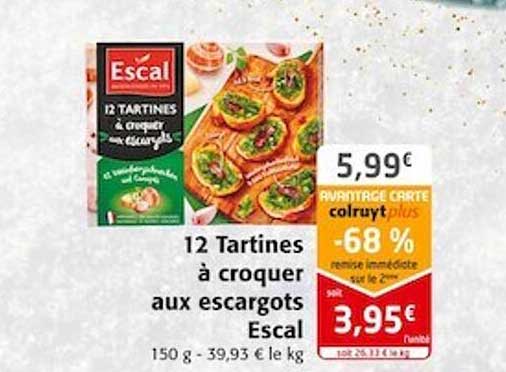 12 tartines à croquer aux escargots escal