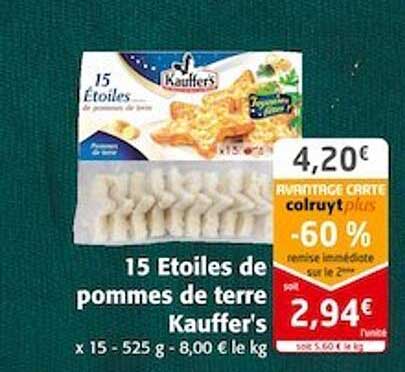 15 étoiles De Pommes De Terre Kauffer's