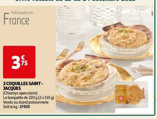 2 coquilles saint-jacques