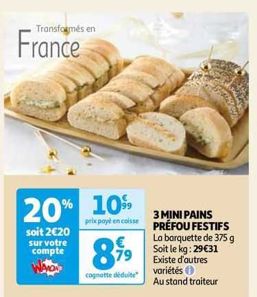 3 mini pains préfou festifs