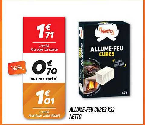 allume-feu cubes x32 netto
