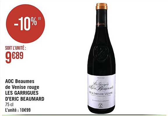 aoc beaumes de venise rouge les garrigues d'éric beaumard