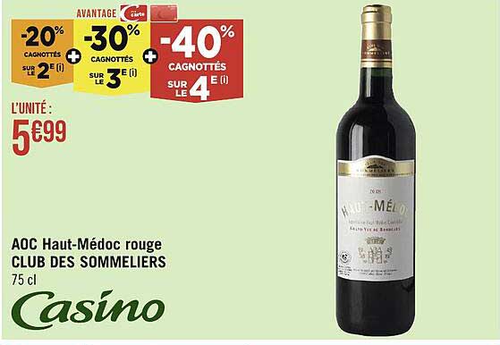 aoc haut-médoc rouge club des sommeliers