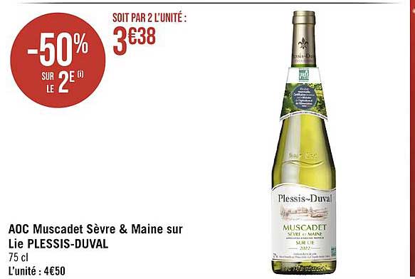 aoc muscadet sèvre & maine sur lie plessis-duval
