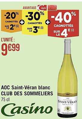 aoc saint-véran blanc club des sommeliers