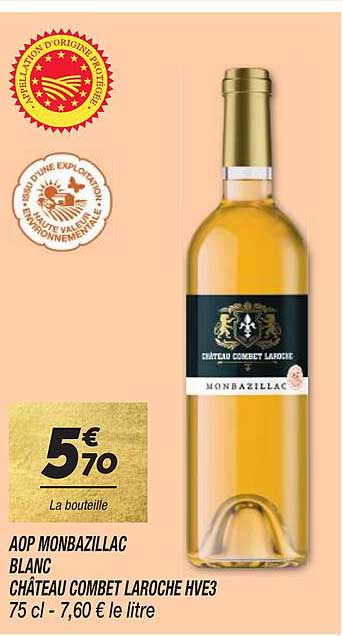 Aop Monbazillac Blanc Château Combet Laroche Hve3