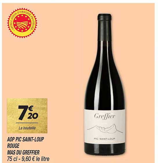 aop pic saint-loup rouge nas du greffier