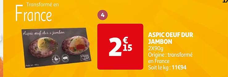 aspic œuf dur jambon