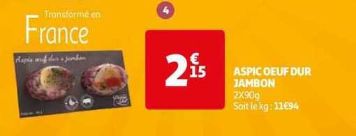 aspic œuf dur jambon