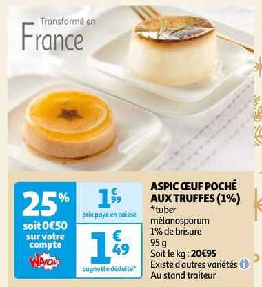 aspic œuf poché aux truffes