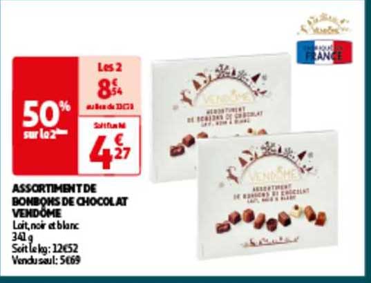 assortiment de bonbons de chocolat vendôme