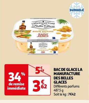 bac de glace la manufacture des belles glaces