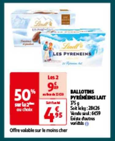 ballotins pyrénées lait