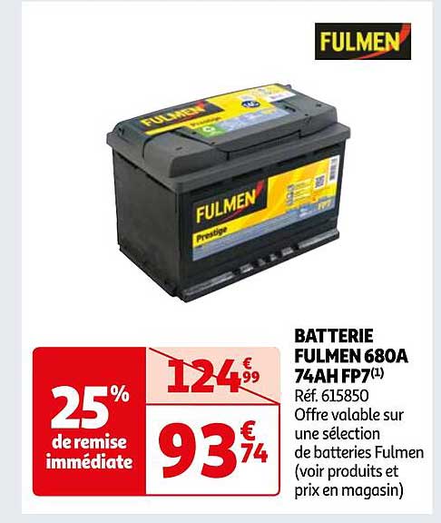 batterie fulmen 680a 74ah fp7