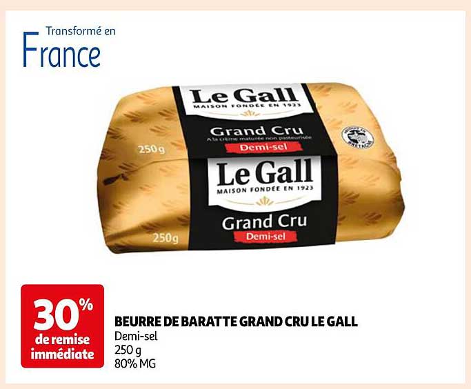 beurre de baratte grand cru le gall